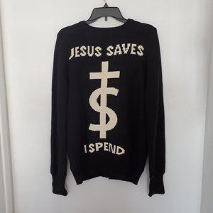 UNIF Jesus Saves, I Spend cardigan